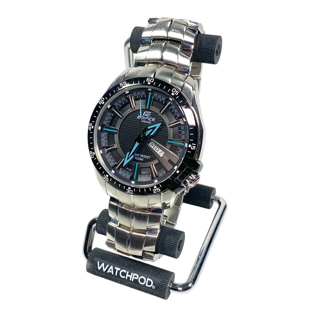 Casio Edifice EF-130D-1A2V 3 Hand Analog Watch Mens 44mm WR 100m Casual GADA